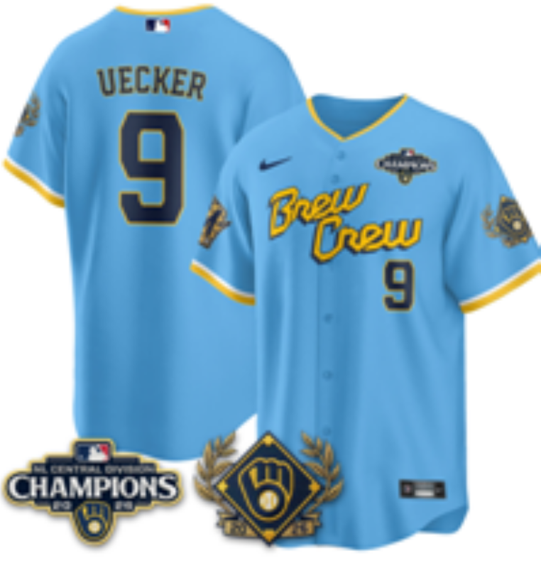Women Milwaukee Brewers #9 Bauers Blue Nike 2026 World Series jersey 10210101